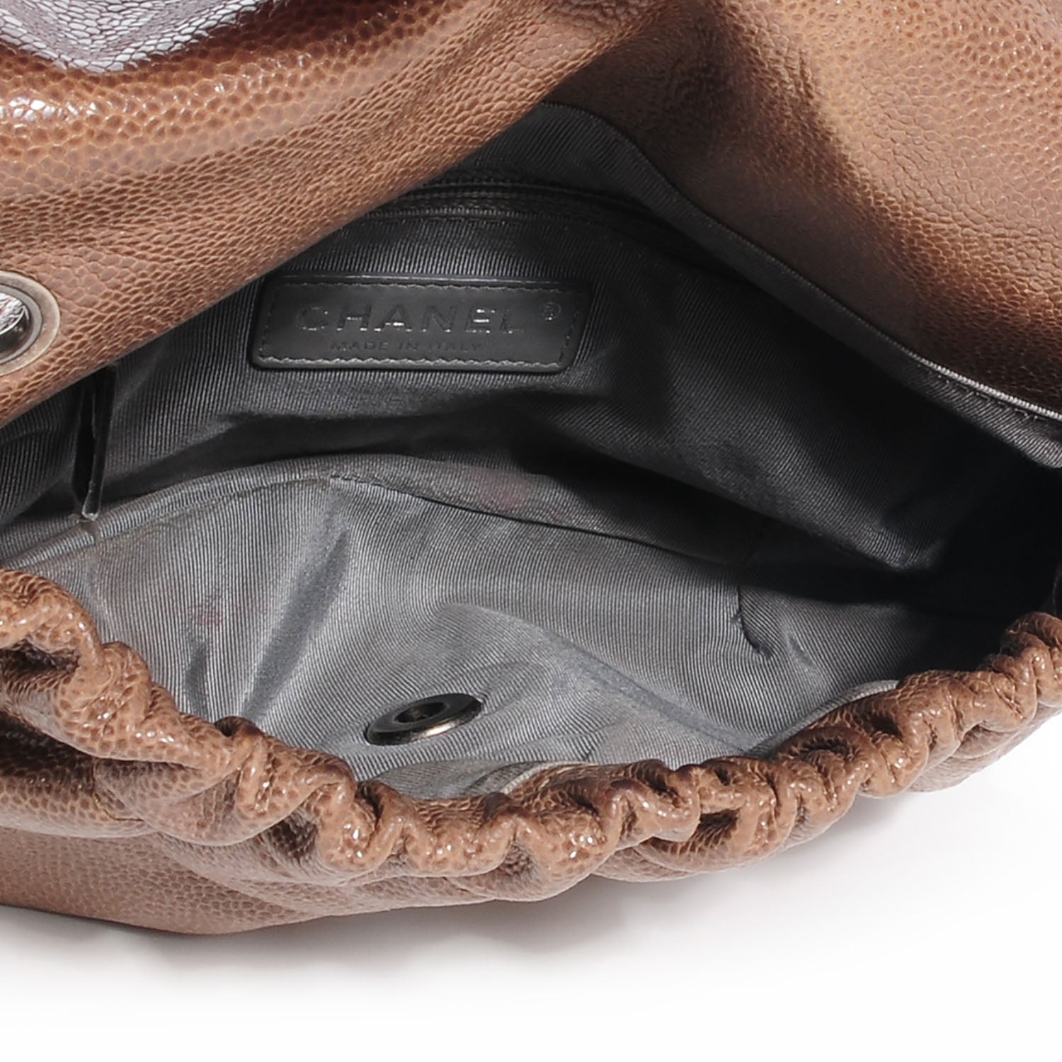Chanel Caviar Quilted Medium Elastic Flap Brown 5 of 8