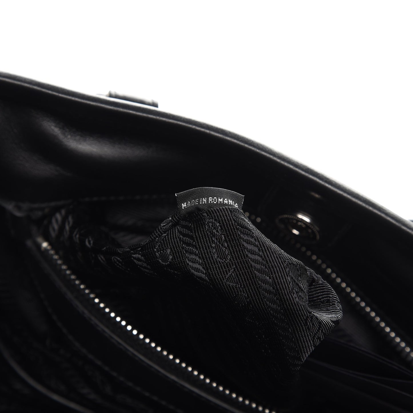 Nylon Tessuto Soft Calf Tote Nero Black
