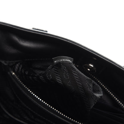 Prada Nylon Tessuto Soft Calf Tote Nero Black 8 of 8