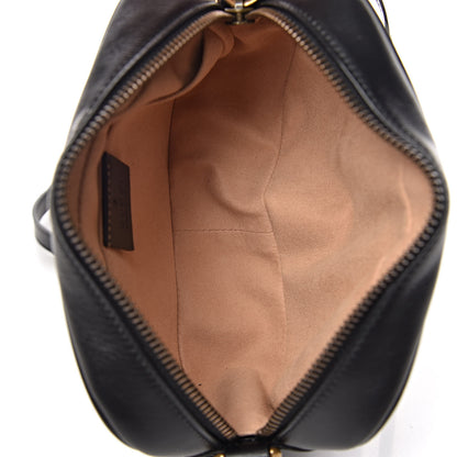 Gucci Calfskin Matelasse Mini GG Marmont Chain Shoulder Bag Black 8 of 10
