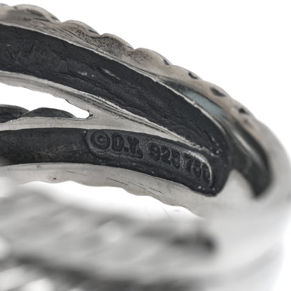 David Yurman Sterling Silver 18K Yellow Gold Blue Topaz 11mm Albion Ring 54 7 4 of 4