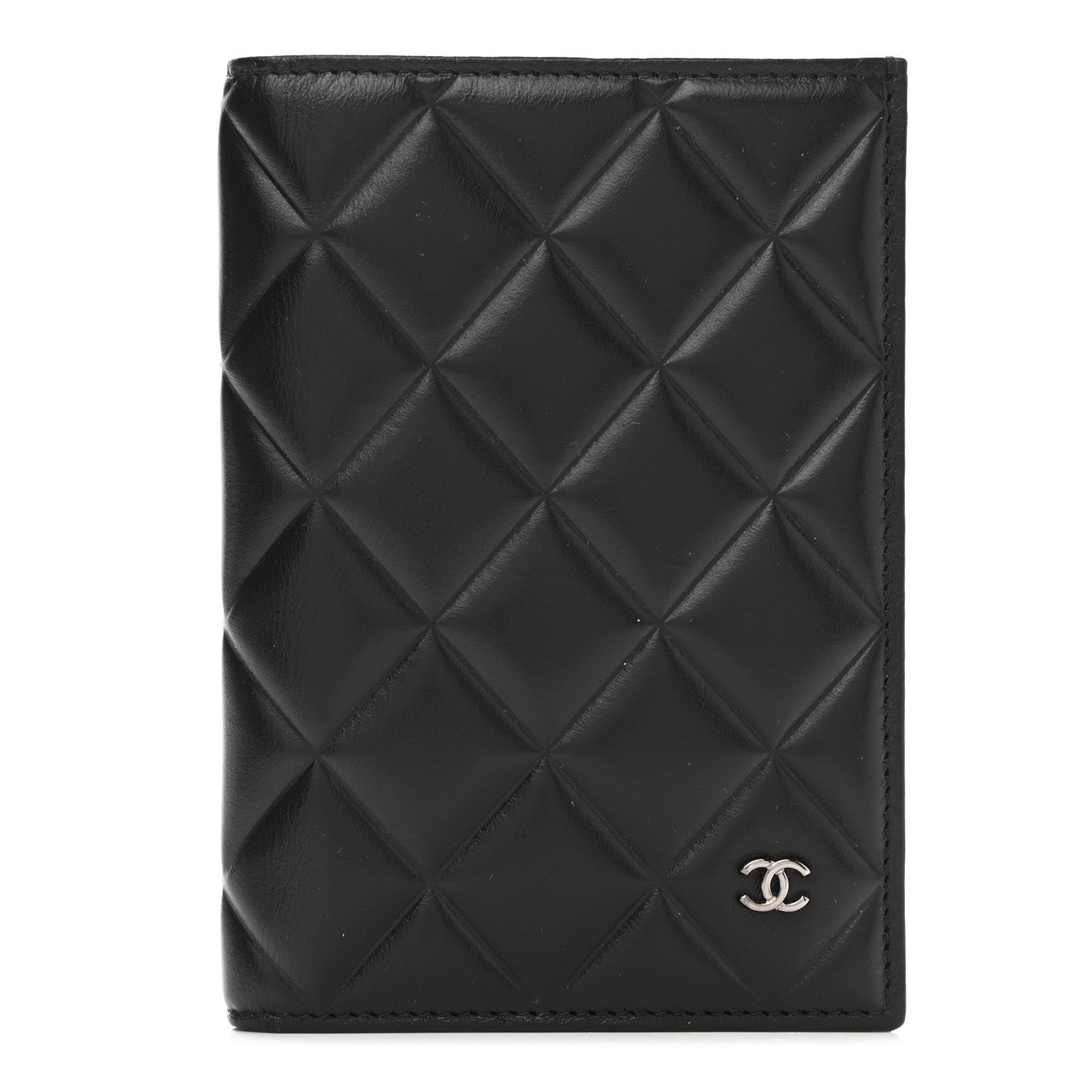 Chanel Calfskin Quilted Passport Holder Black 1 of 7