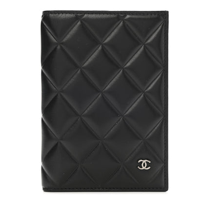Chanel Calfskin Quilted Passport Holder Black 1 of 7