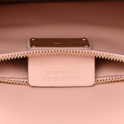 Salvatore Ferragamo Smooth Calfskin Vara Bow Chain Flap Crossbody Jasmine Flow Bonbon 7 of 10