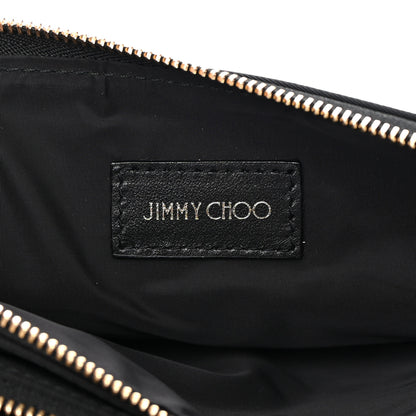 Jimmy Choo Nylon Candice Double Zip Crossbody Pouch Black 9 of 12