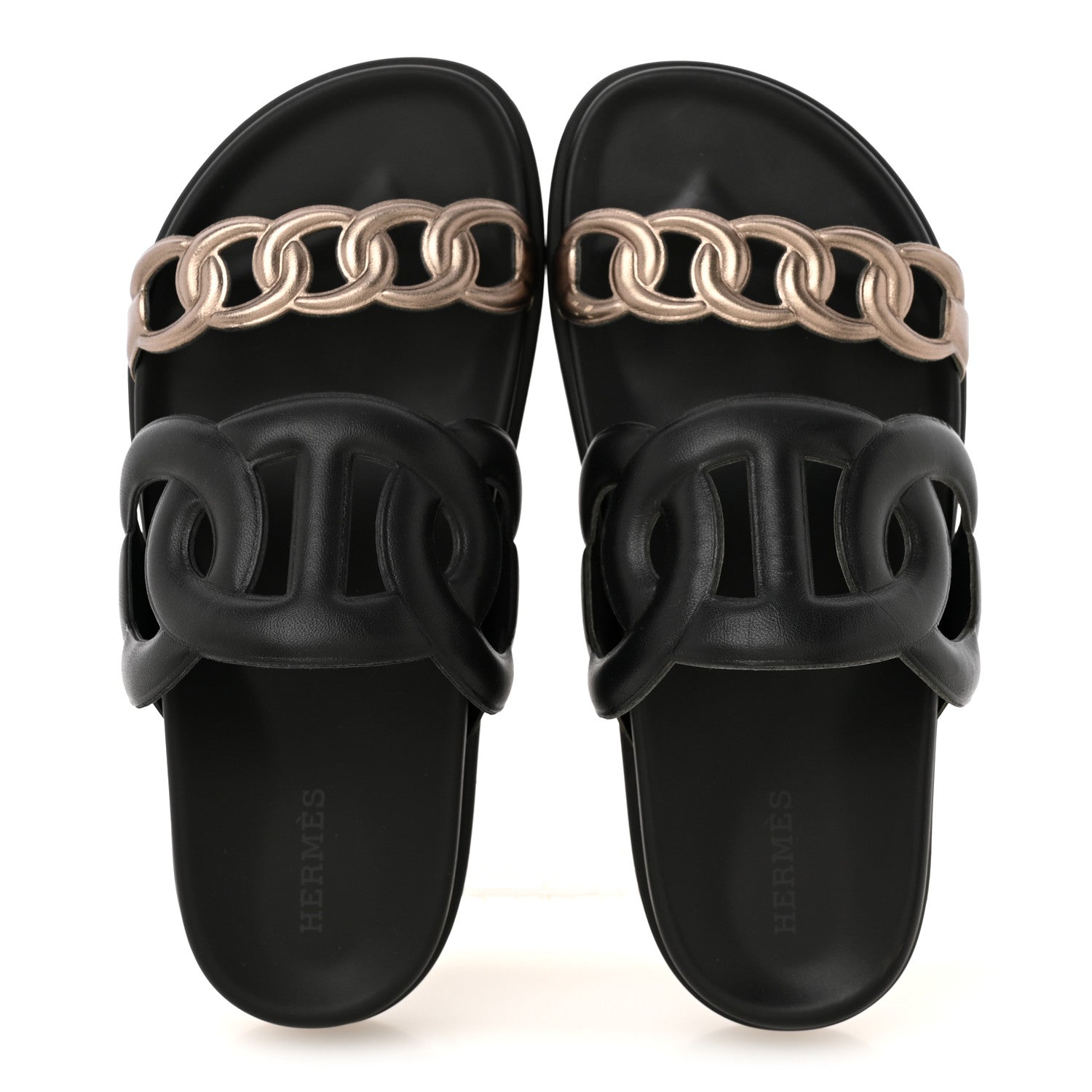 Hermes Nappa Extra Sandals 36.5 Black Mordore 2 of 11