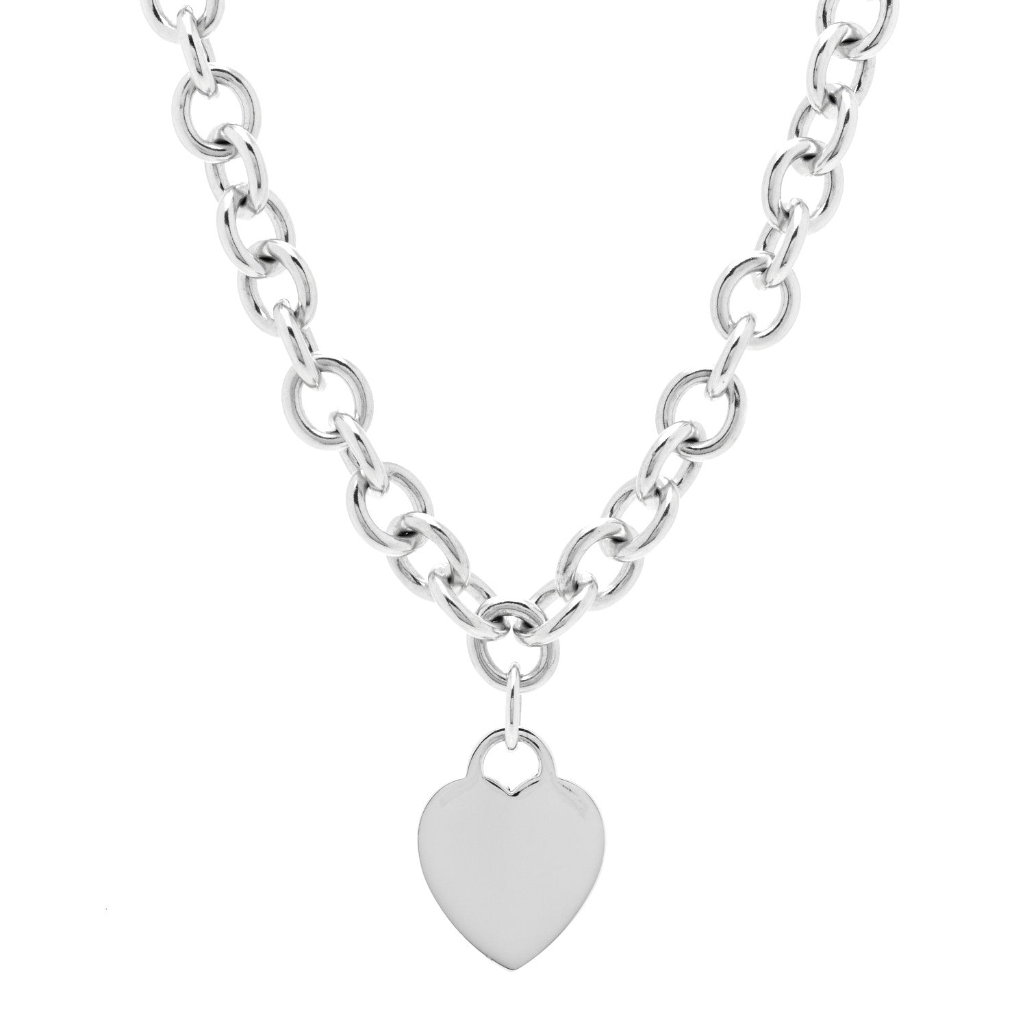 Tiffany Sterling Silver Heart Tag Necklace 1 of 5
