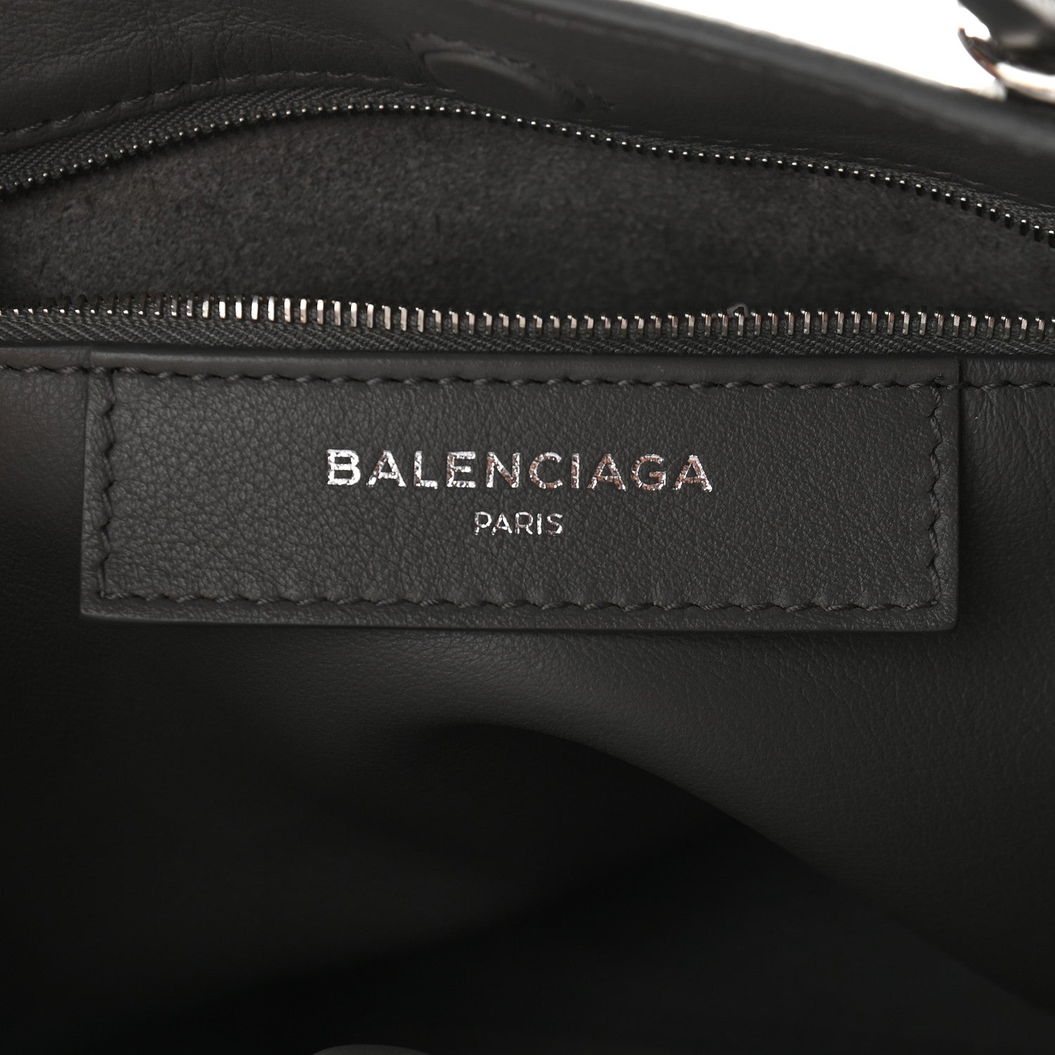 Balenciaga Calfskin Papier Mini A4 Zip Around Tote Gris Metal 6 of 9