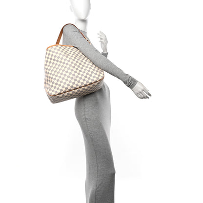 Louis Vuitton Damier Azur Delightful MM Rose Ballerine 2 of 10