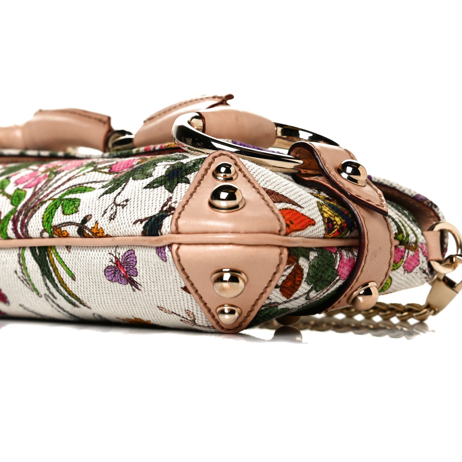 Gucci Canvas Flora Floral Horsebit Clutch 8 of 11