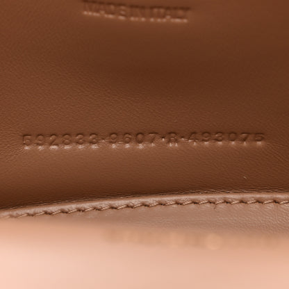 Balenciaga Shiny Calfskin Crocodile Embossed Hourglass Top Handle Bag XS Nude Beige 8 of 11