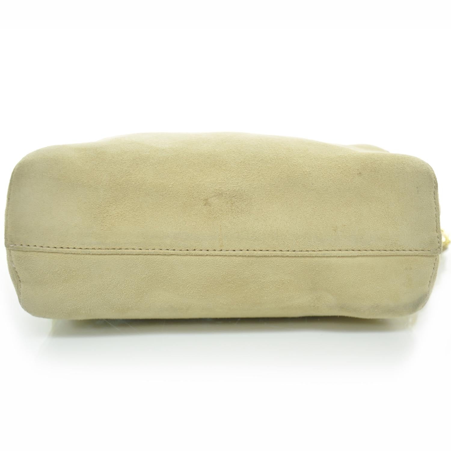 Prada Suede Scamosciato Shoulder Bag Beige 3 of 10