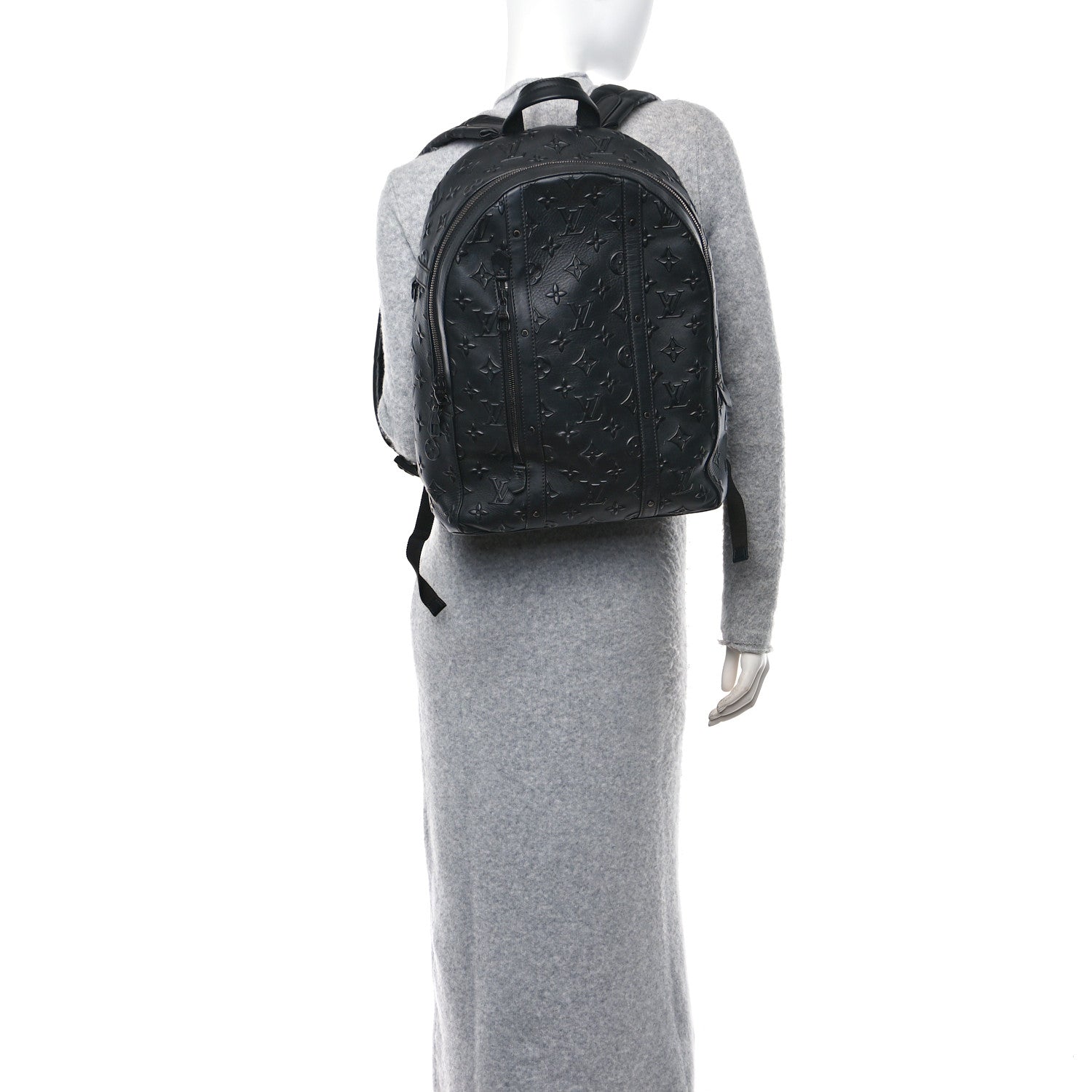 Louis Vuitton Monogram Seal Armand Backpack Black 2 of 10