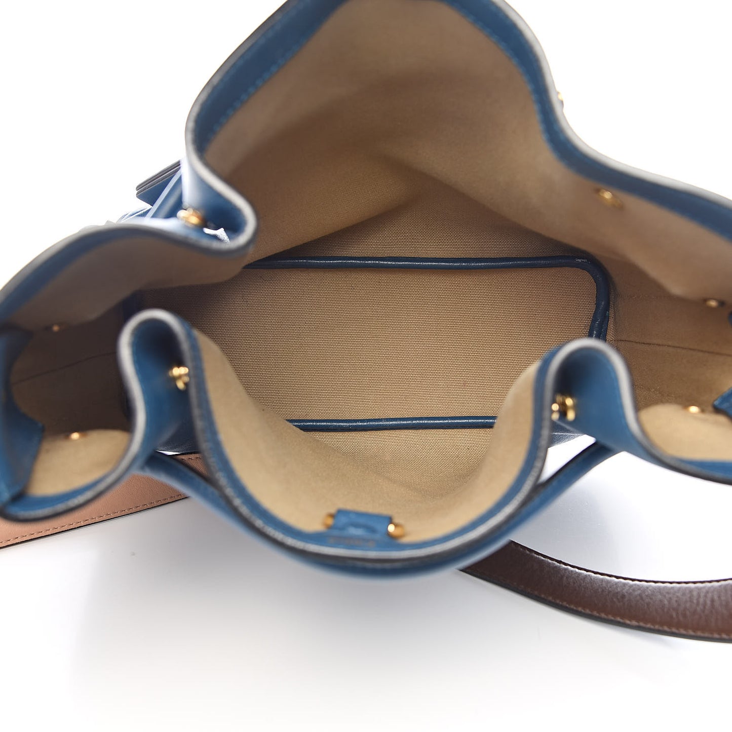 Calfskin Small Emma Bucket Blue