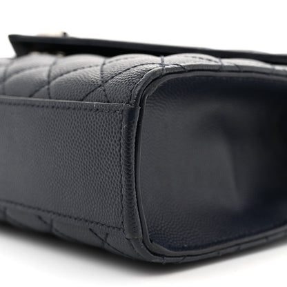 Saint Laurent Grain De Poudre Textured Mixed Matelasse Triquilt Medium Monogram Satchel Deep Marine 10 of 13