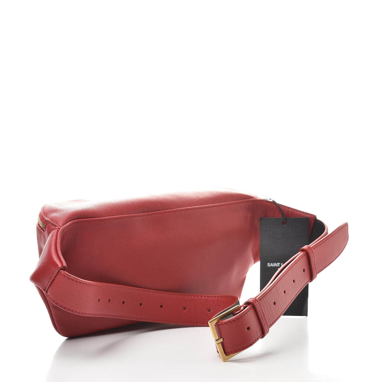 Saint Laurent Grain De Poudre Monogram Belt Bag Rouge Eros 3 of 10