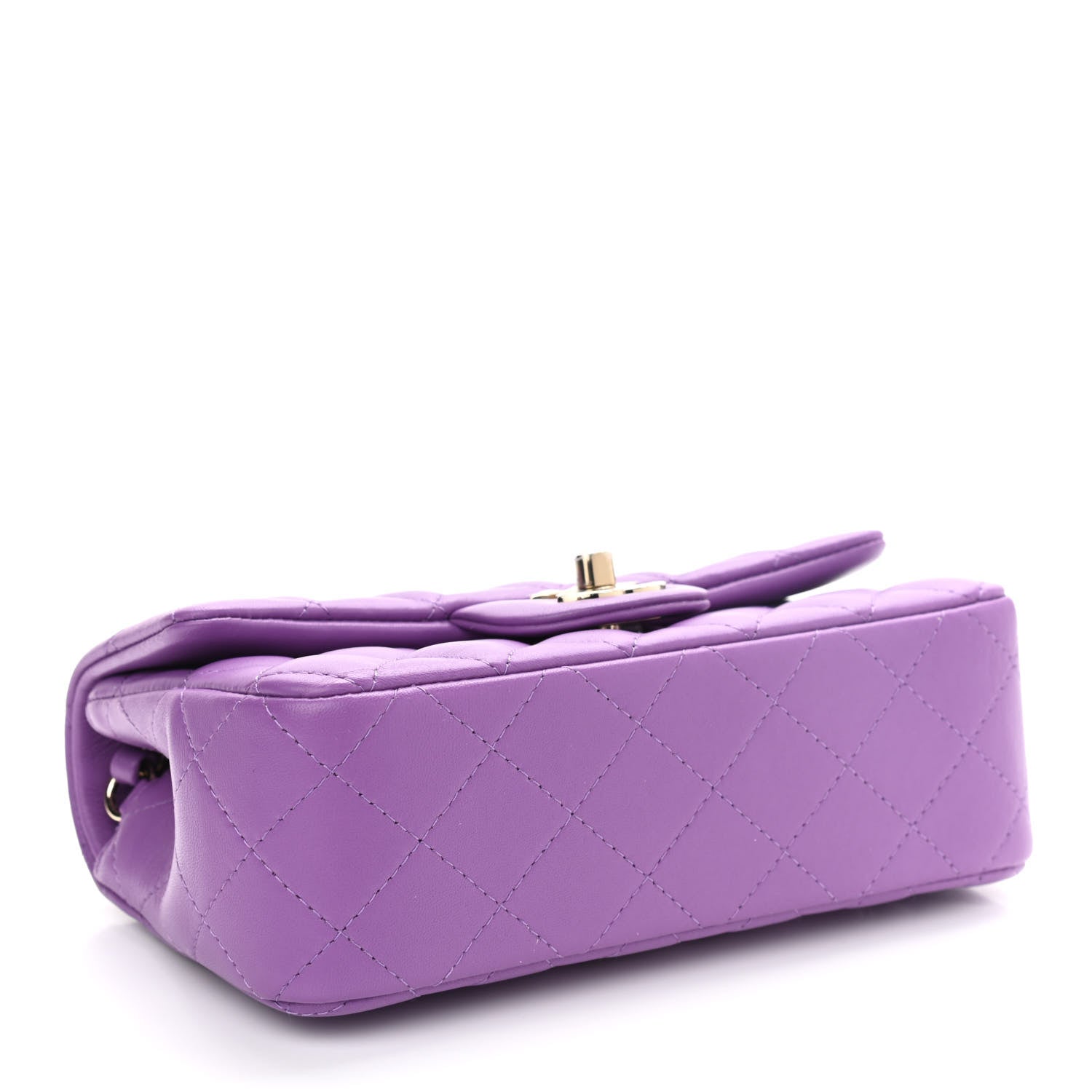 Chanel Lambskin Quilted Mini Rectangular Flap Purple 3 of 8
