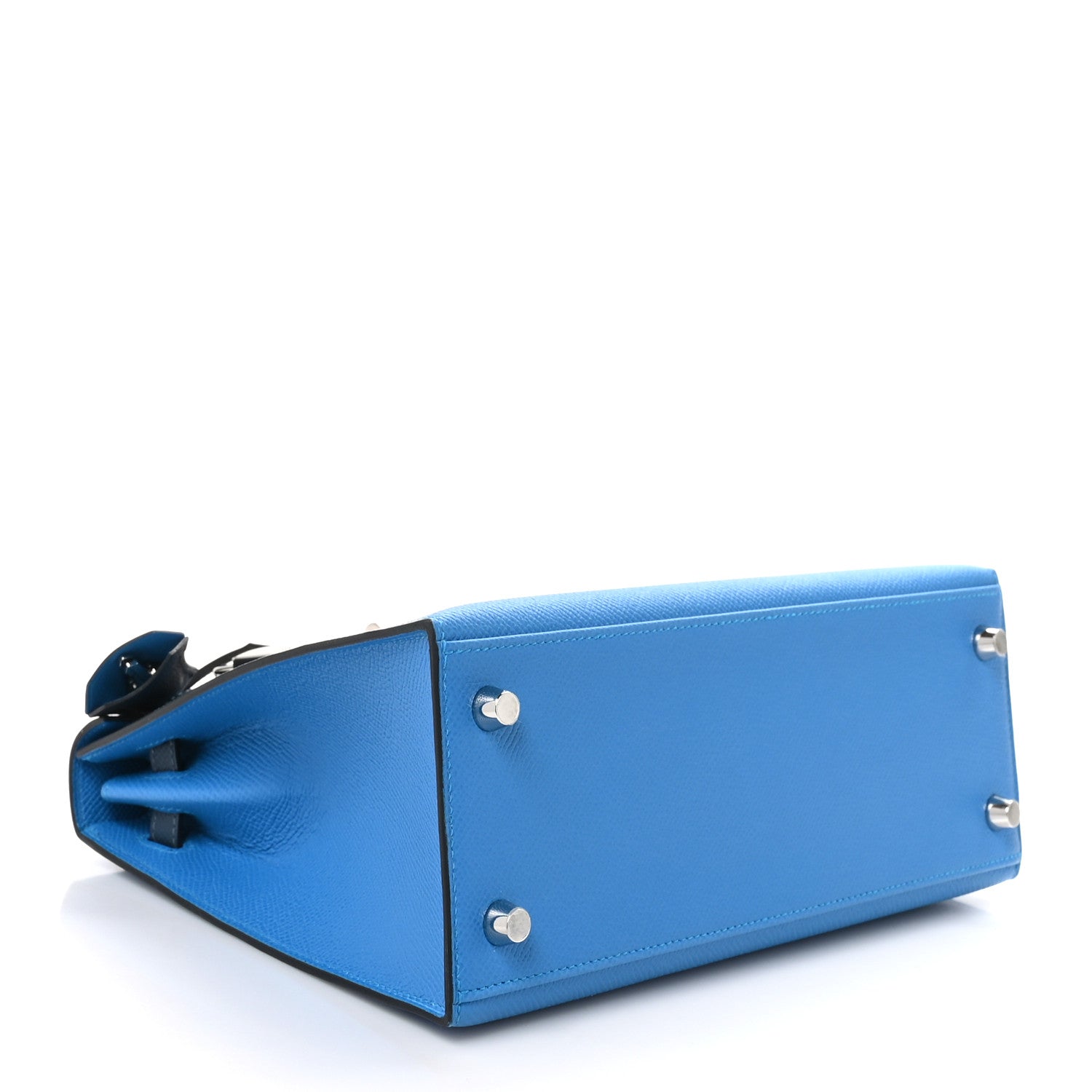 Hermes Epsom Horseshoe Kelly Sellier 25 Bleu Zanzibar Bleu De Pruse 4 of 11