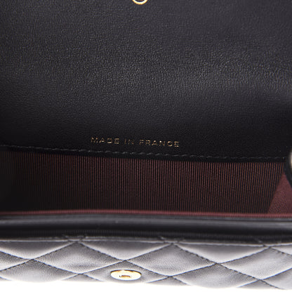 Chanel Lambskin Quilted Flap Card Holder Black 6 of 7