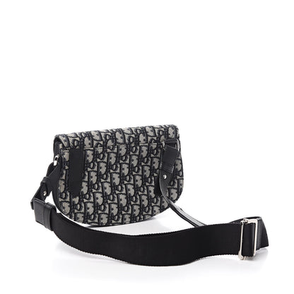 Christian Dior Oblique Saddle Messenger Pouch Beige Black 3 of 13