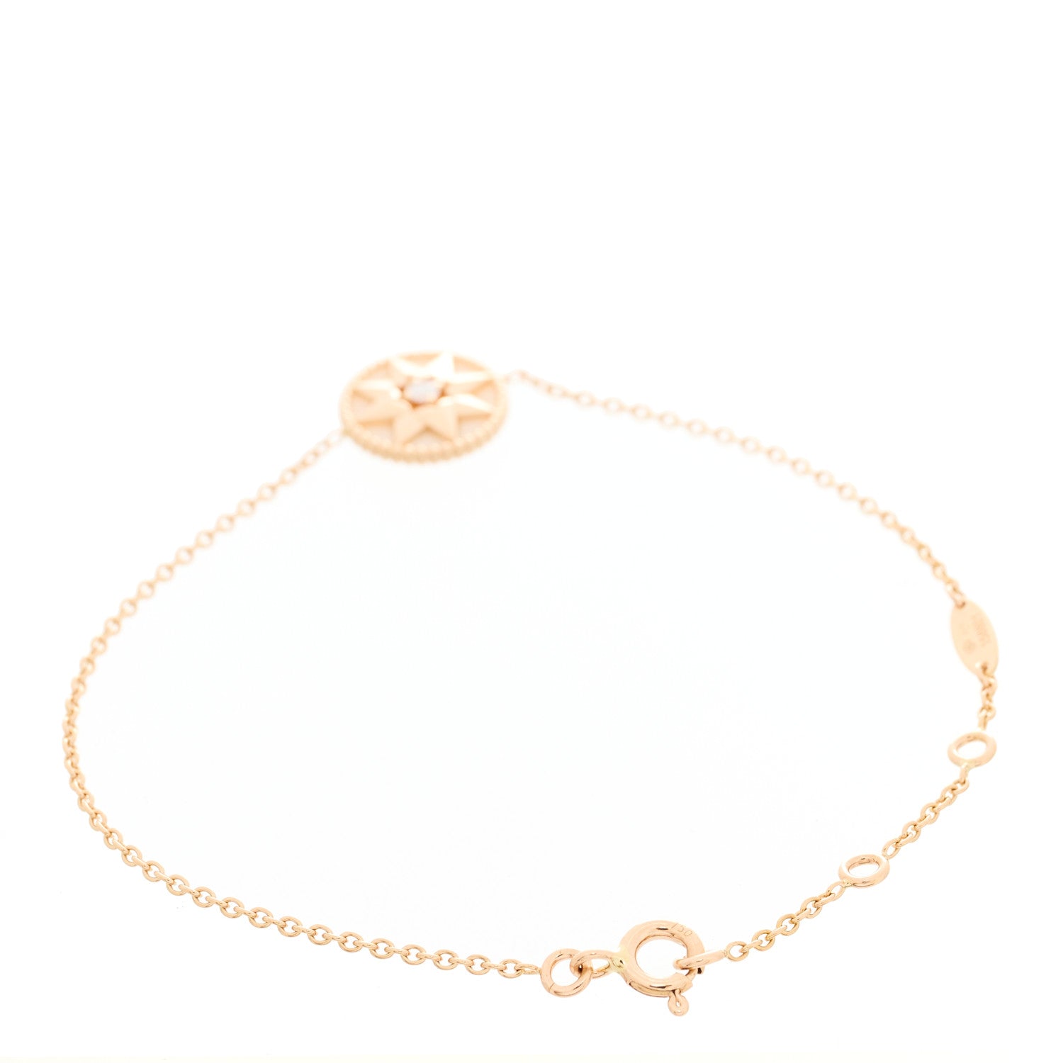 Christian Dior 18K Rose Gold Diamond Pink Opal Rose Des Vents Bracelet 2 of 5