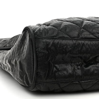 Chanel Crinkled Coated Canvas Le Marais Hobo Black 9 of 10
