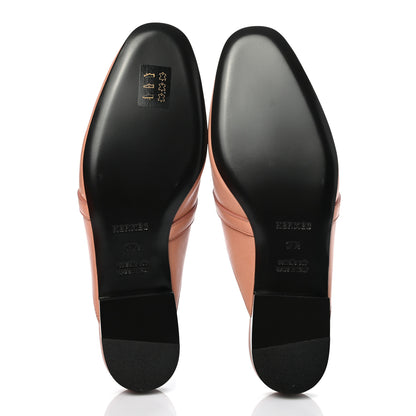 Hermes Goatskin Oz Mules 37.5 Rose Aube 5 of 8