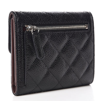 Chanel Caviar Quilted Compact Flap Wallet Black 3 of 9