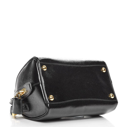 Prada Saffiano Vernice Petite Bowler Black 5 of 8