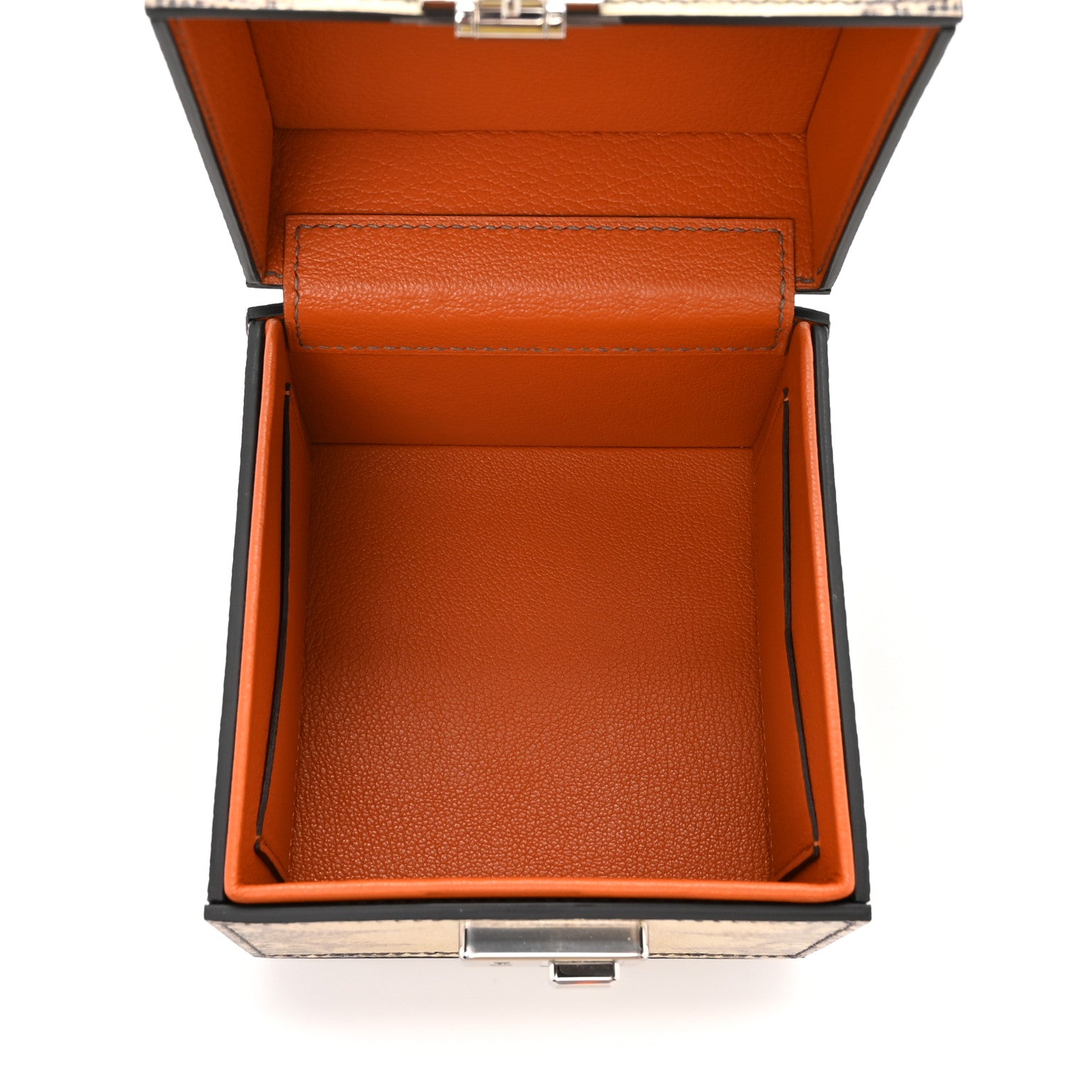 Moynat Lizard Mini Vanity Case Clutch Ivory 6 of 11