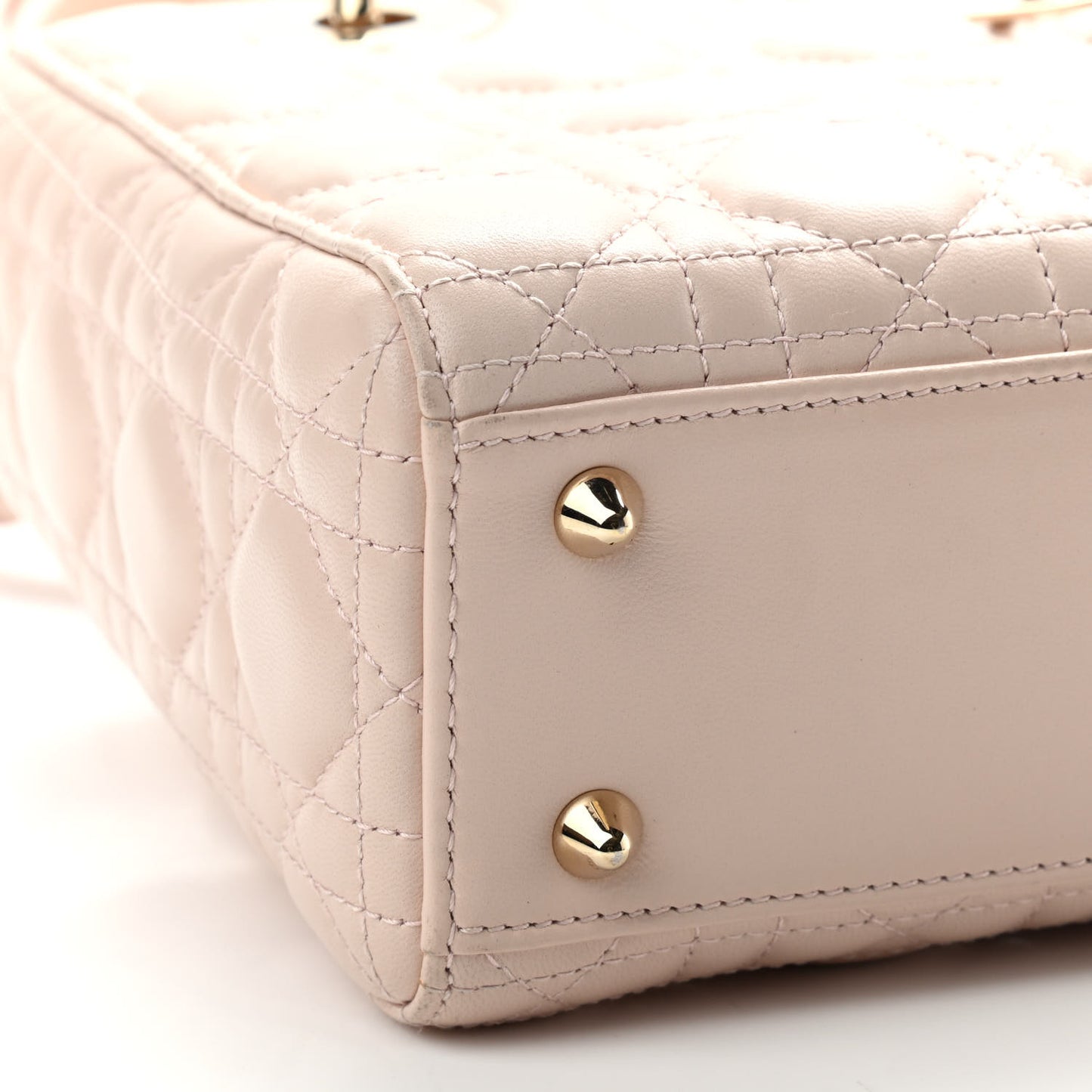 Lambskin Cannage Small Lucky Badges My Lady Dior Pink