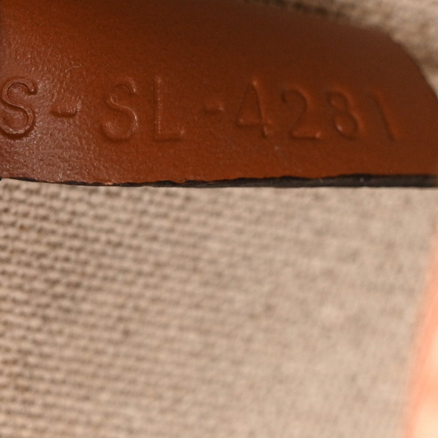 Canvas Calfskin Cuir Triomphe Oval Crossbody Purse Natural Tan