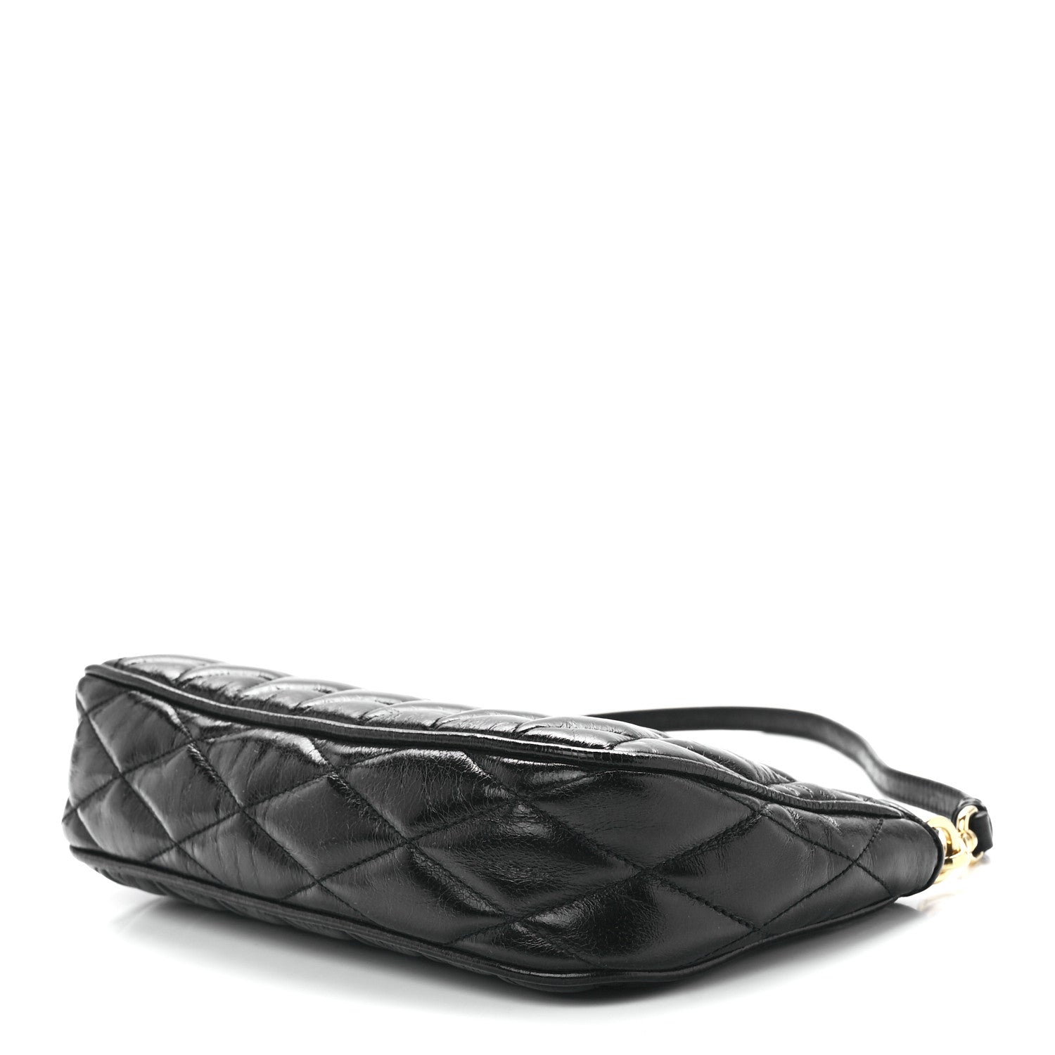Miu Miu Vitello Shine Quilted Pochette Black 8 of 10