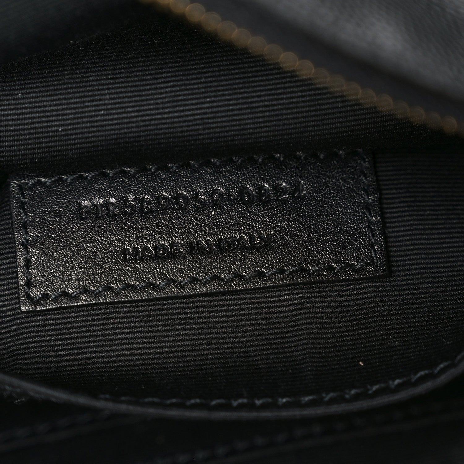 Saint Laurent Grain De Poudre Monogram Belt Bag Black 6 of 9