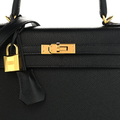 Hermes Epsom Kelly Sellier 25 Black 8 of 10