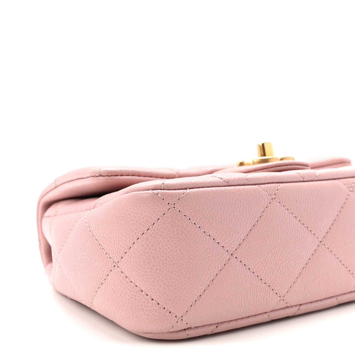 Caviar Quilted Mini Rectangular Sweetheart Flap Lilac