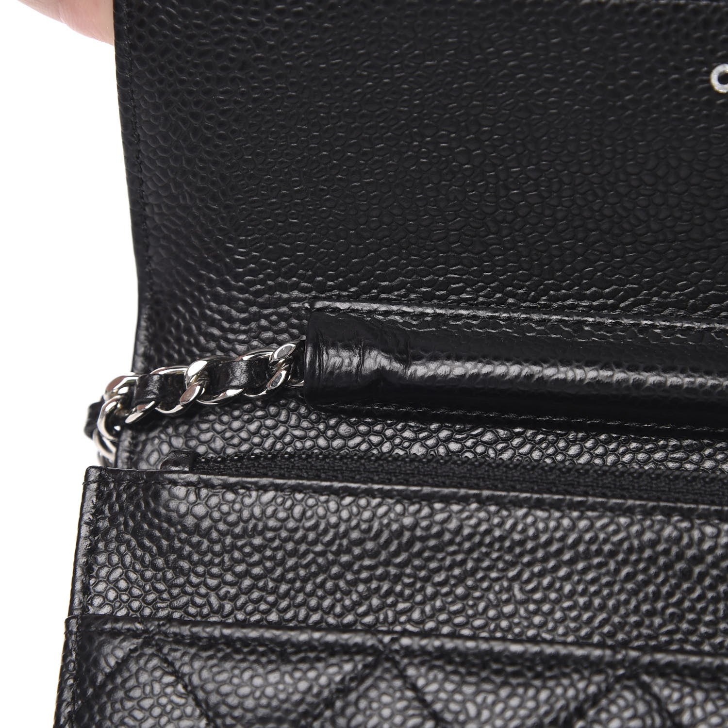 Chanel Caviar Quilted Wallet On Chain WOC Black 12 of 15