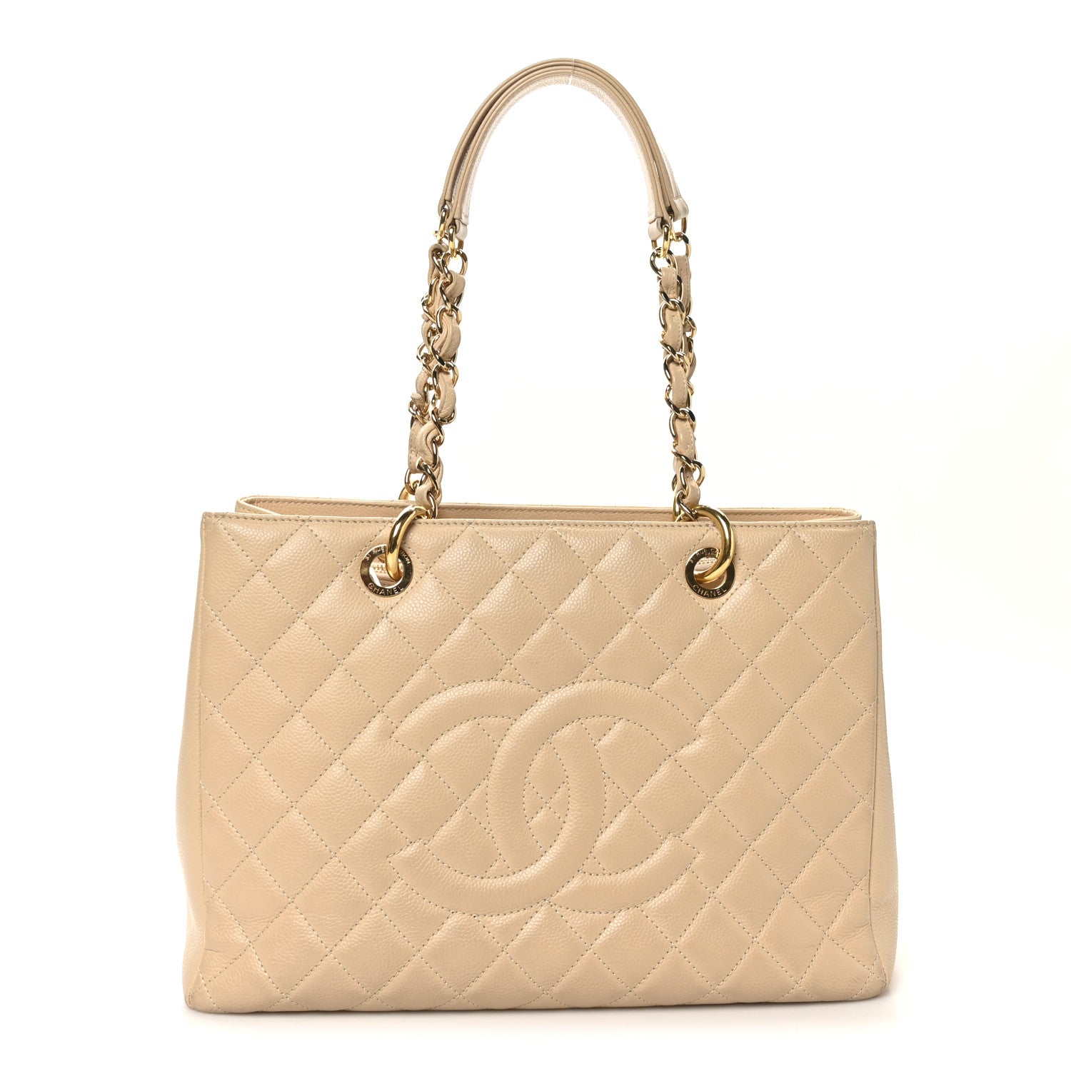Chanel Caviar Quilted Grand Shopping Tote GST Beige Clair 1 of 10