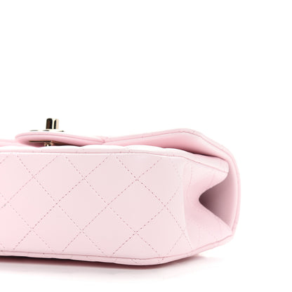 Chanel Lambskin Quilted Mini Top Handle Rectangular Flap Light Pink 9 of 9