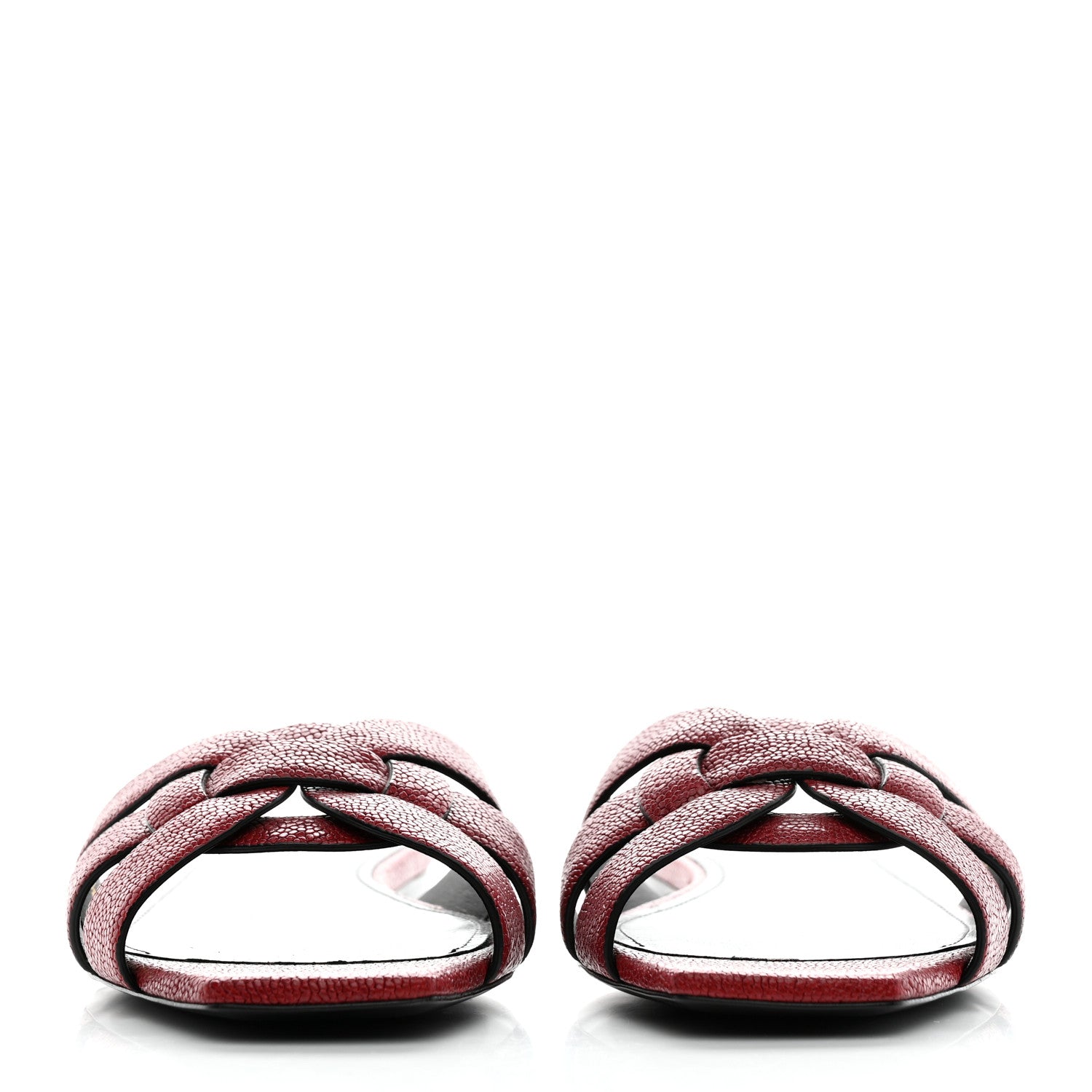 Saint Laurent Grain De Poudre Nu Pied 05 Slide Sandals 37.5 Cordovan 2 of 9