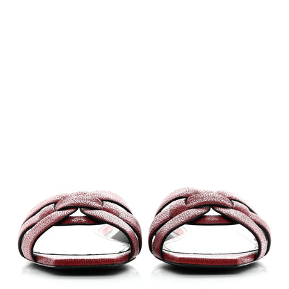 Saint Laurent Grain De Poudre Nu Pied 05 Slide Sandals 37.5 Cordovan 2 of 9