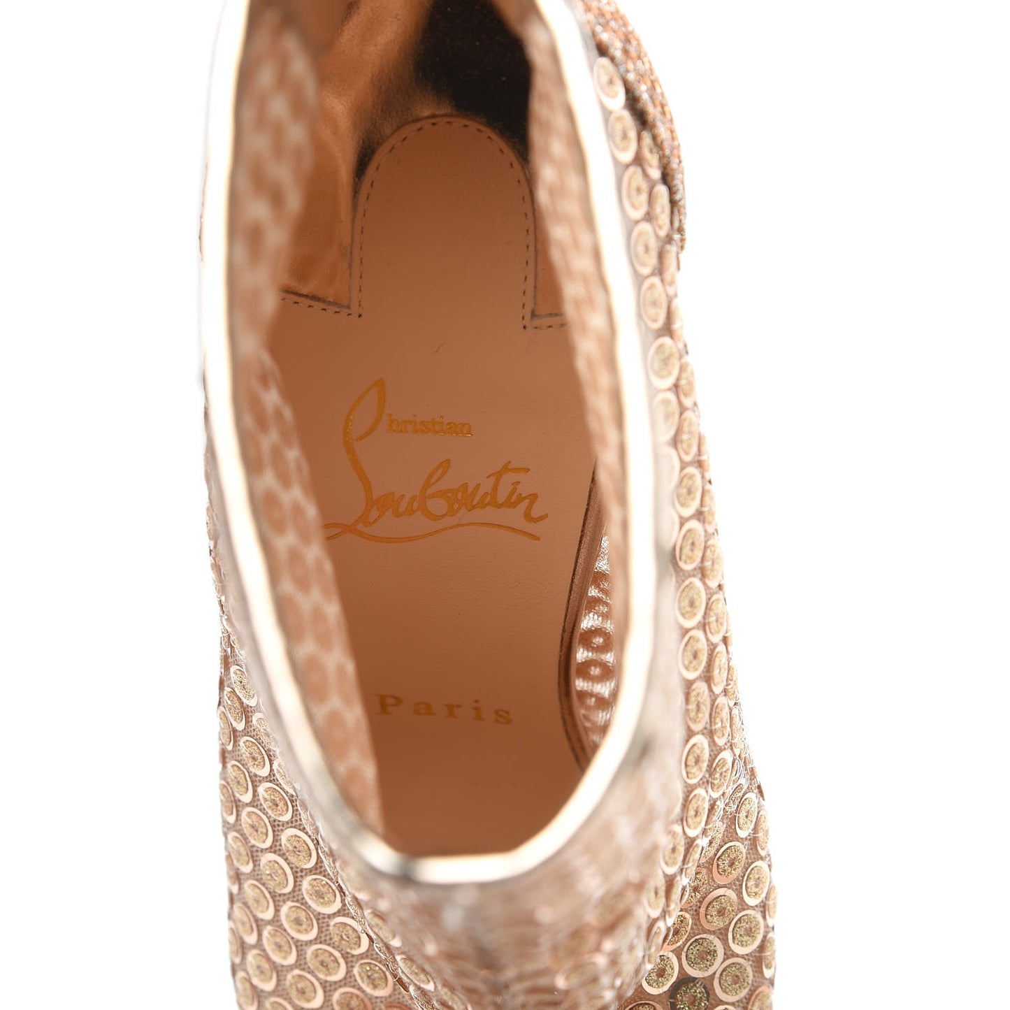 Glitter Diams Paillettes Gipsybootie 100 Ankle Boots 38 Nude