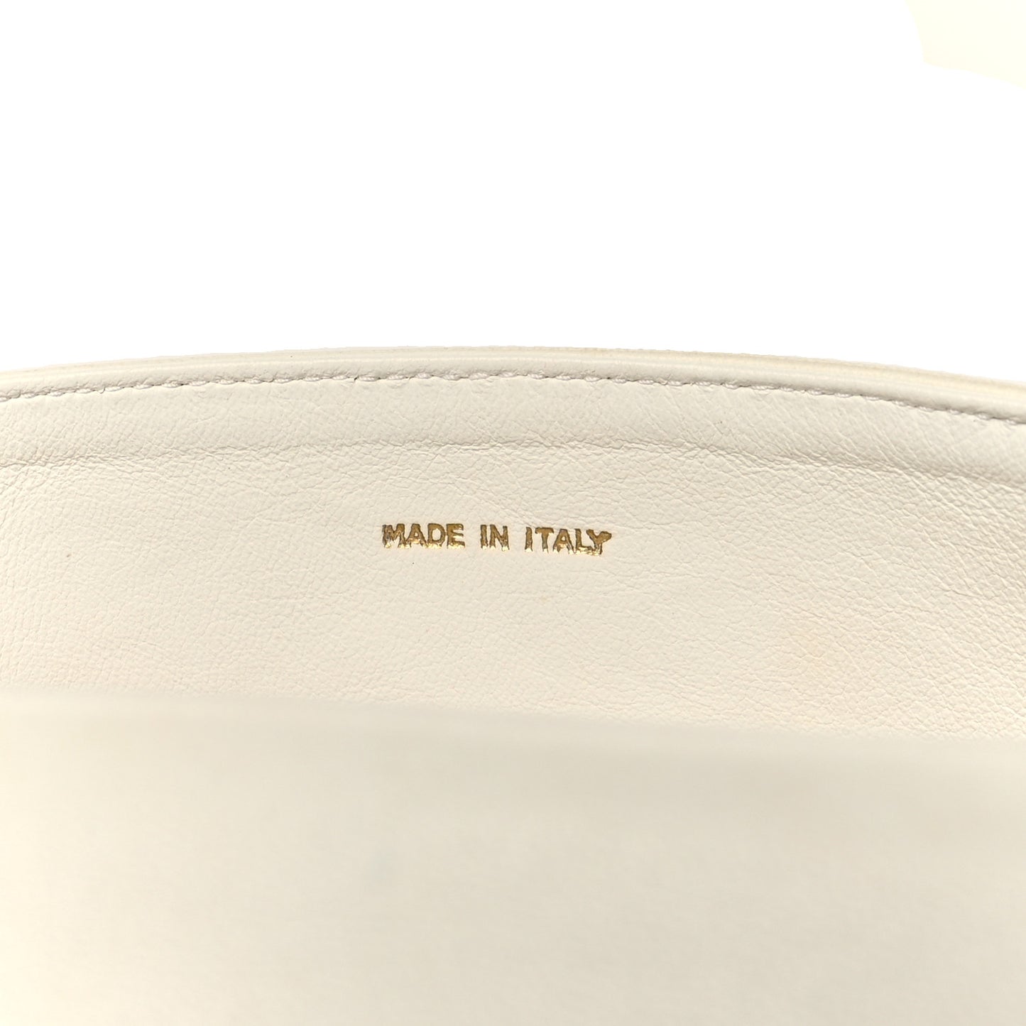 Lambskin Quilted CC Flap Bag White Black