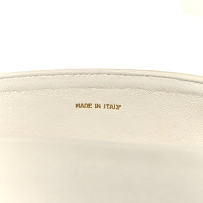 Chanel Lambskin Quilted CC Flap Bag White Black 7 of 12