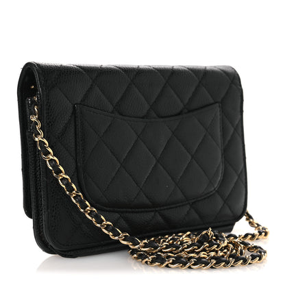 Chanel Caviar Quilted Wallet on Chain WOC Black 2 of 17