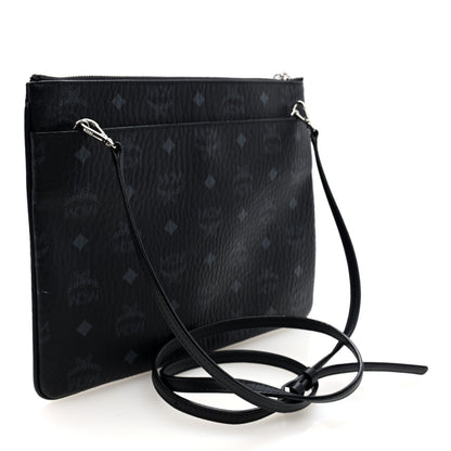MCM Visetos Medium Crossbody Pouch Black 3 of 9