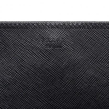 Prada Saffiano Metal Oro Chain Wallet Nero Black 6 of 9