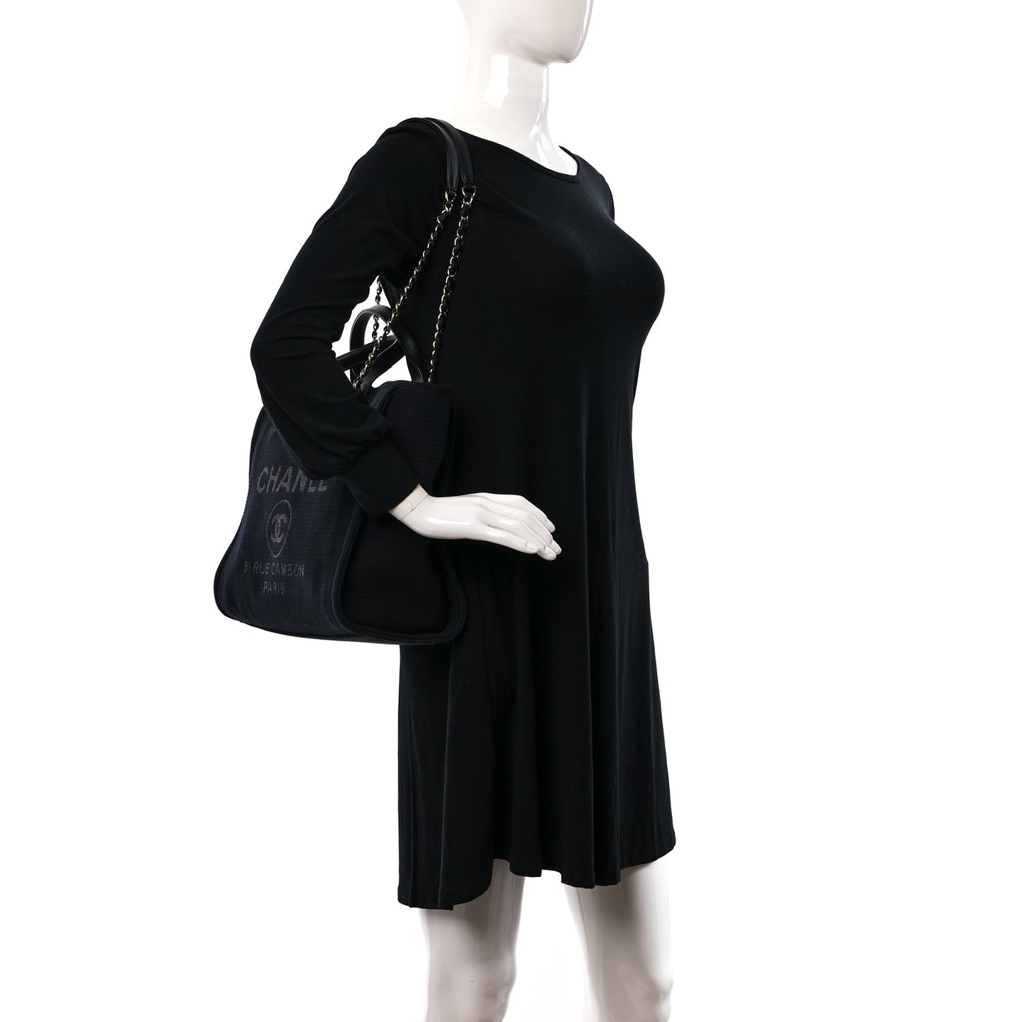 Mixed Fibers Small Deauville Tote Black