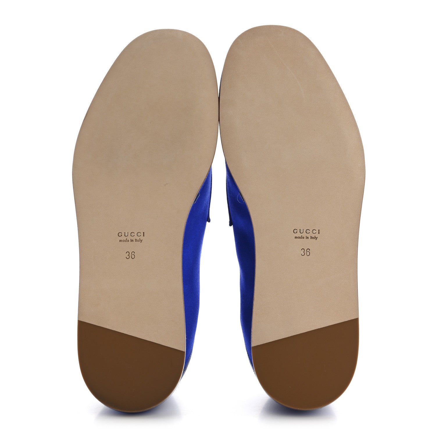 Gucci Satin Crystal Horsebit Slip On Loafers 36 Electric Blue 6 of 10