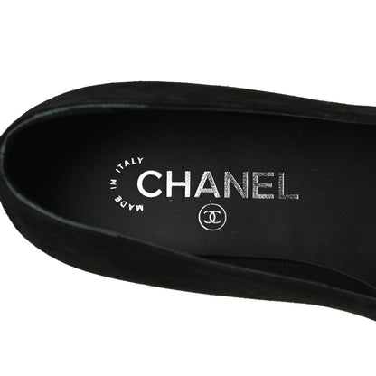 Chanel Suede Calfskin Grosgrain Crystal Star Mocassin Loafers 36.5 Black 8 of 10